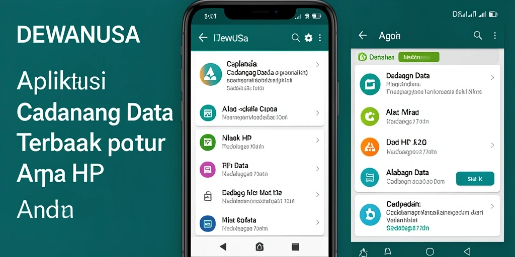 Antarmuka DEWANUSA yang intuitif untuk cadangan data.