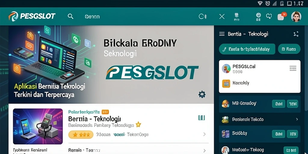 Antarmuka aplikasi PESGSLOT yang modern dan informatif.